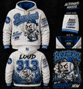 "BASEHEADZ" SOBER LEAGUE PINSTRIPE HOODIE