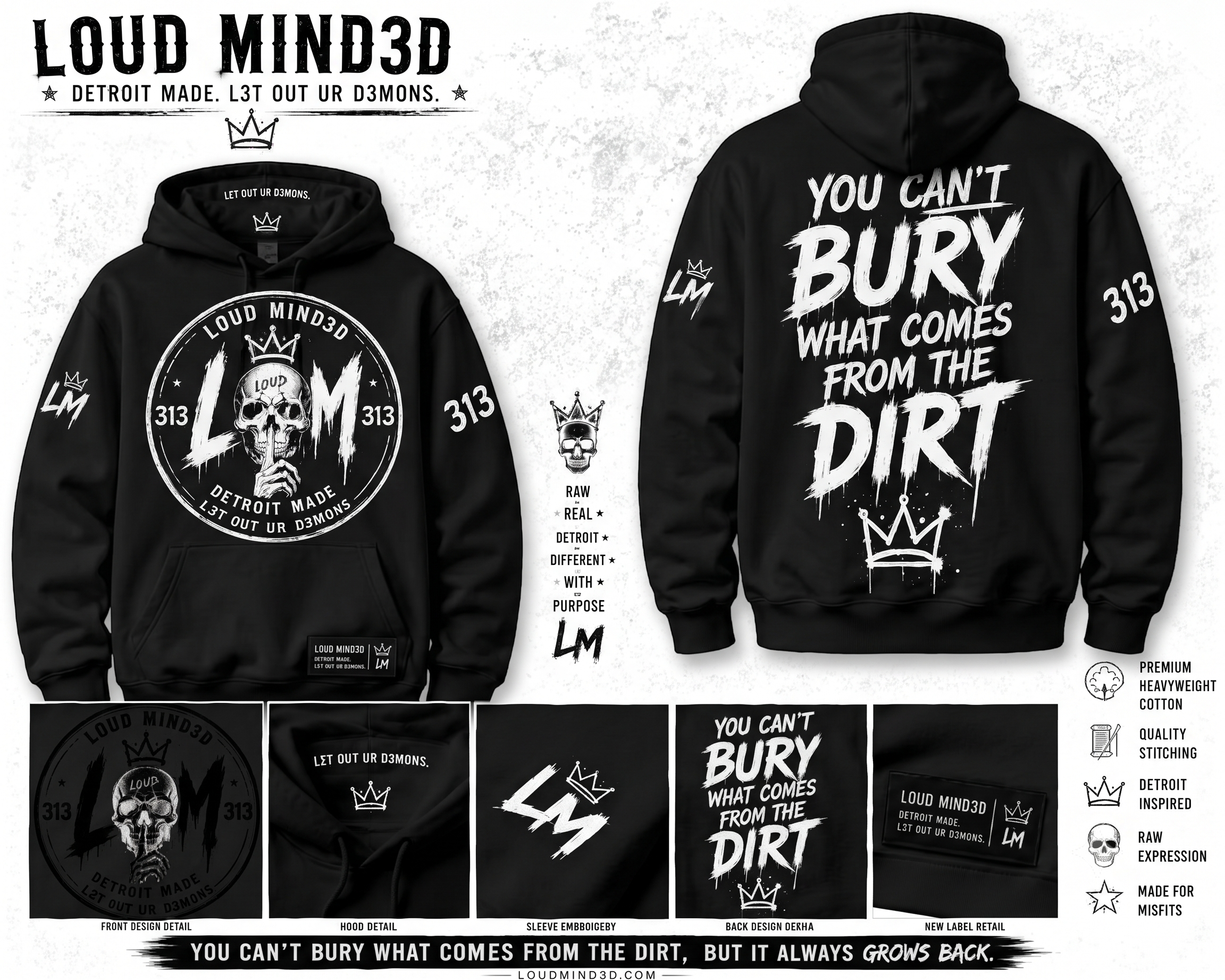 "FROM THE DIRT" HEAVYWEIGHT HOODIE