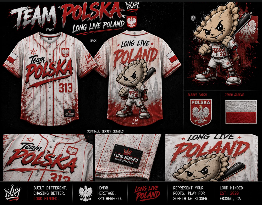 "TEAM POLSKA" HERITAGE SOFTBALL JERSEY