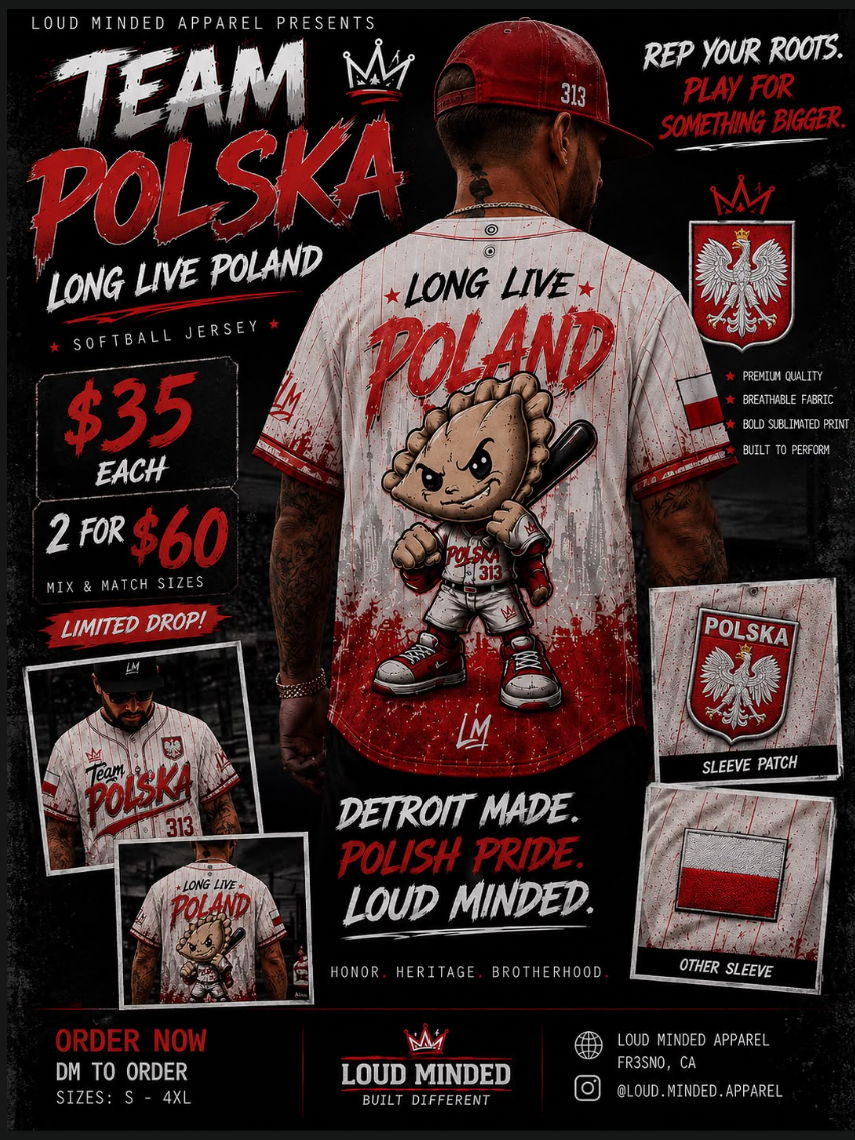 "TEAM POLSKA" HERITAGE SOFTBALL JERSEY