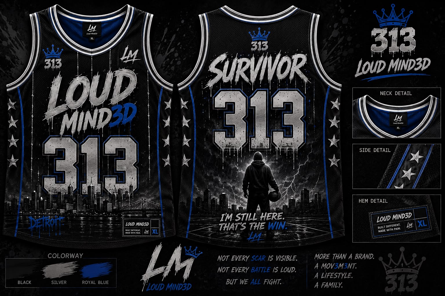 "SURVIVOR" METROPOLIS MESH BASKETBALL JERSEY
